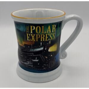 Never Used The Polar Express Movie 3D Train Christmas Coffee Cup